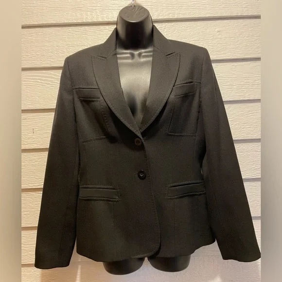 Anne Klein Size 6 Black Wool Blend Jacket w/ Topstitching NWOT - Picture 7 of 7